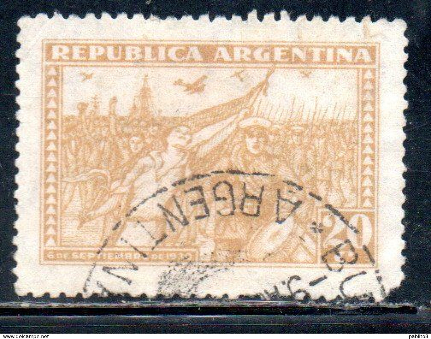 ARGENTINA 1930 REVOLUTION OF 1930 MARCH OF THE VICTORIOUS INSURGENS 20c USED USADO OBLITERE' - Gebraucht