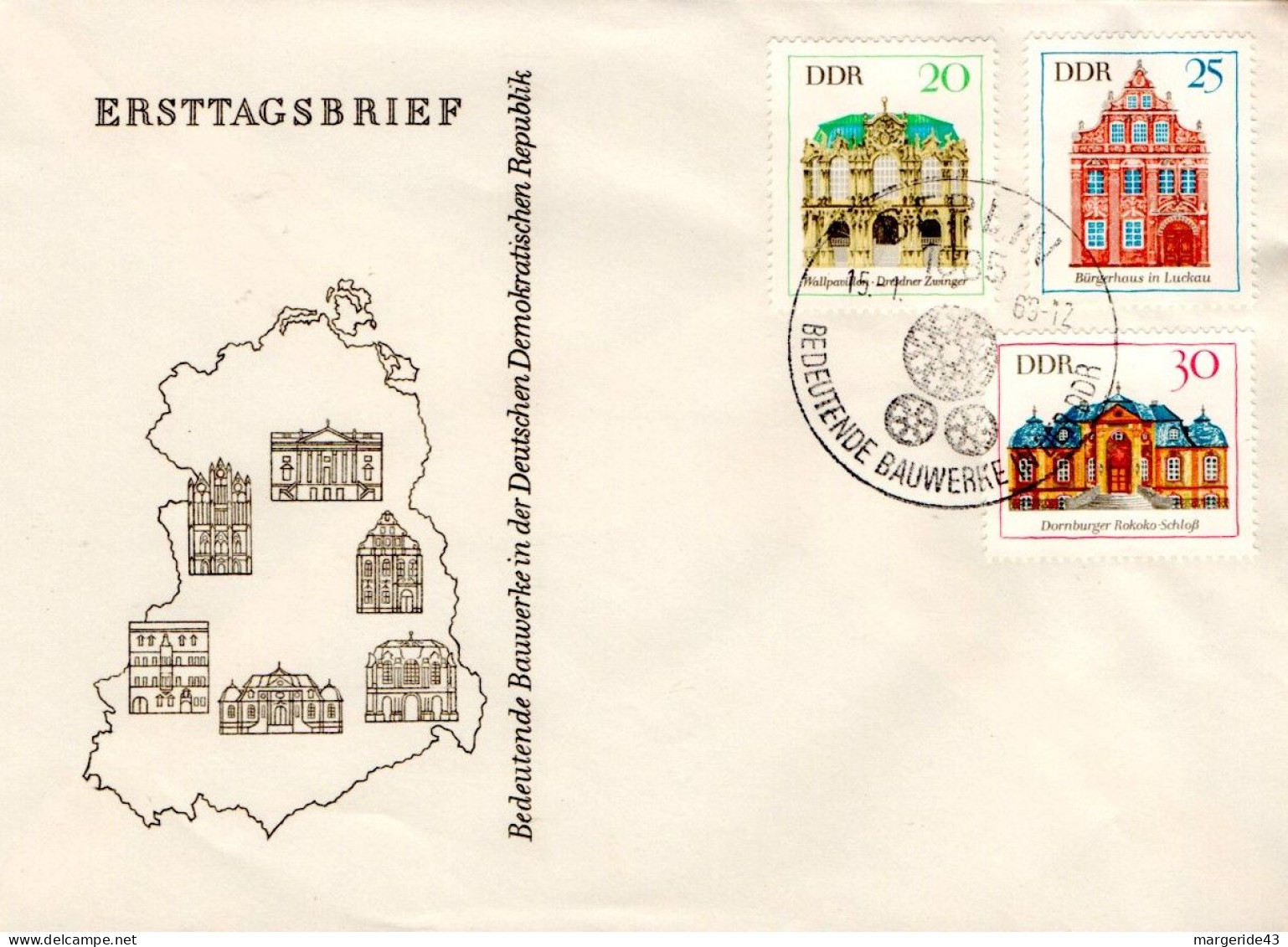 ALLEMAGNE RDA DDR LOT DE 71 FDC  TOUS DIFFERENTS