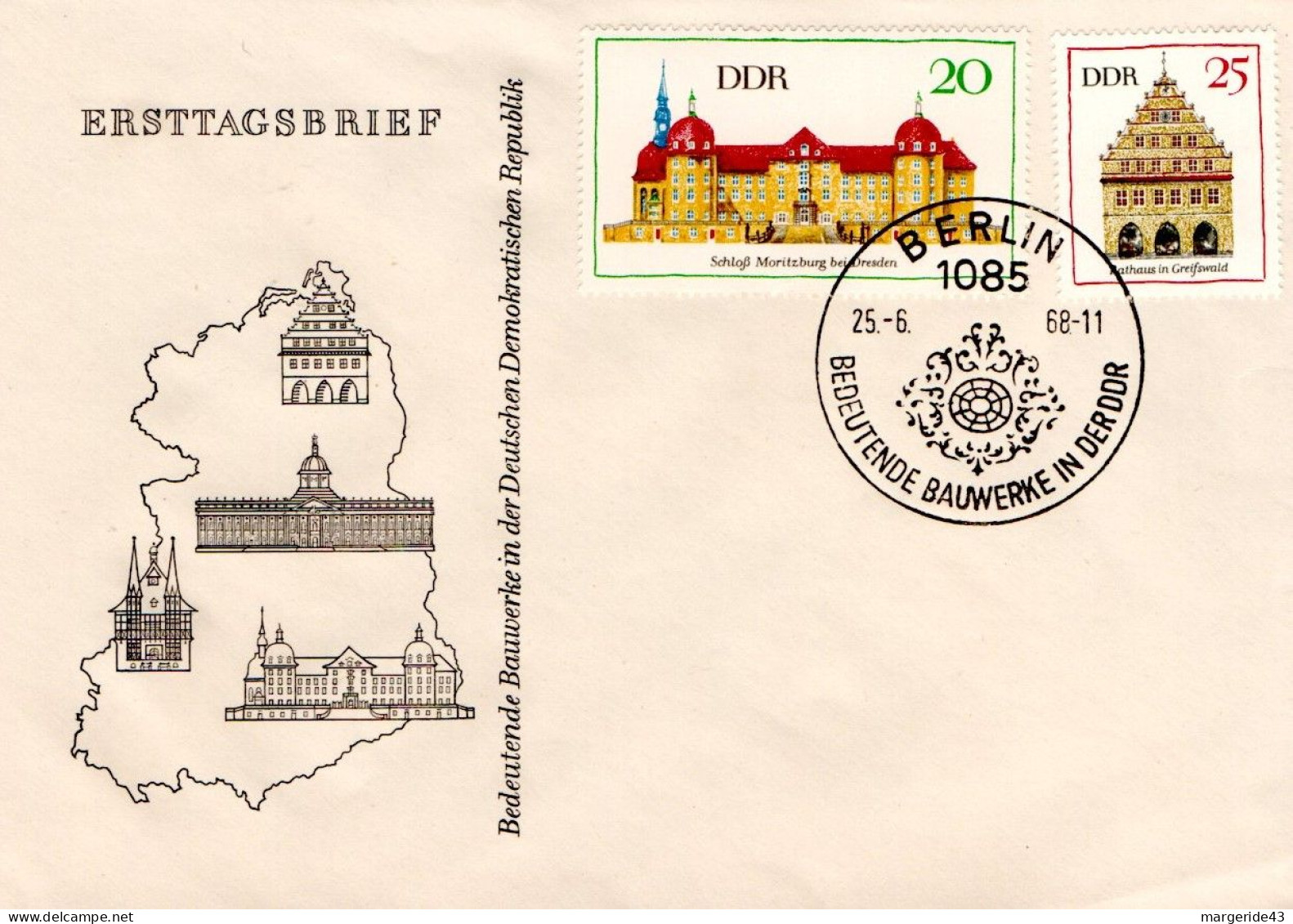 ALLEMAGNE RDA DDR LOT DE 71 FDC  TOUS DIFFERENTS