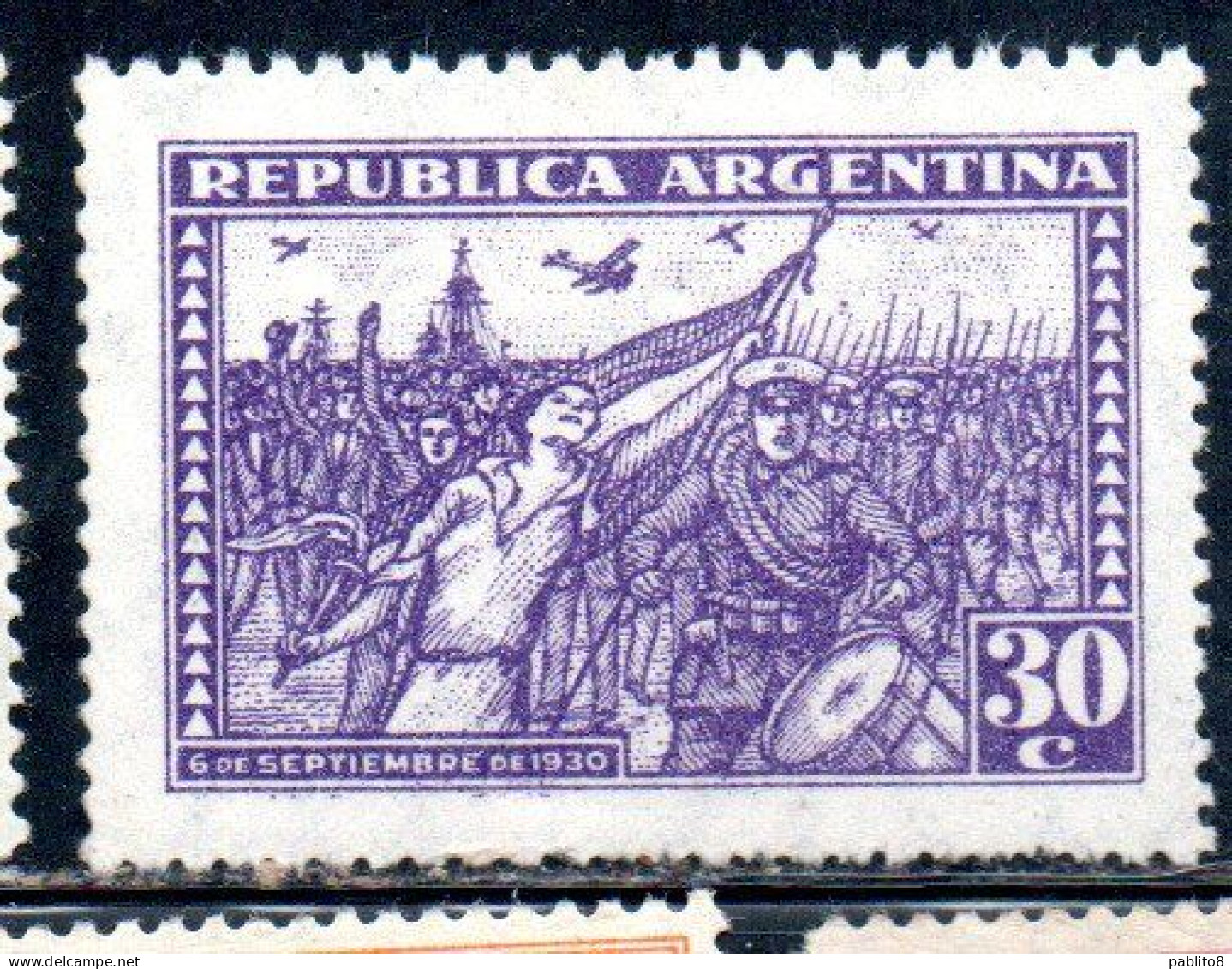 ARGENTINA 1930 REVOLUTION OF 1930 MARCH OF THE VICTORIOUS INSURGENS 30c MH - Neufs