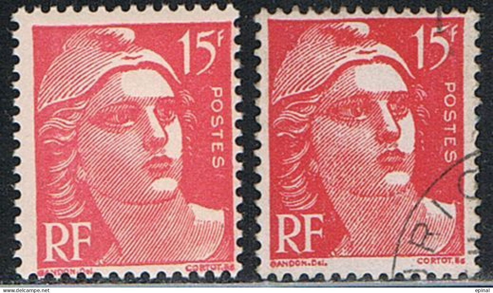 FRANCE : N° 813 ** Et Oblitéré (Type Marianne De Gandon) - PRIX FIXE - - Used Stamps