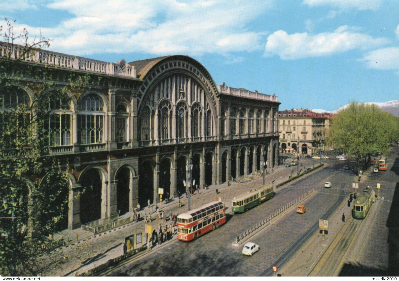 LOTTO 2 CARTOLINE ITALIA TORINO STAZIONE PORTA NUOVA 1967 VEDUTA AEREA 1984 Italy Postcards Set ITALIEN Ansichtskarten - Stazione Porta Nuova