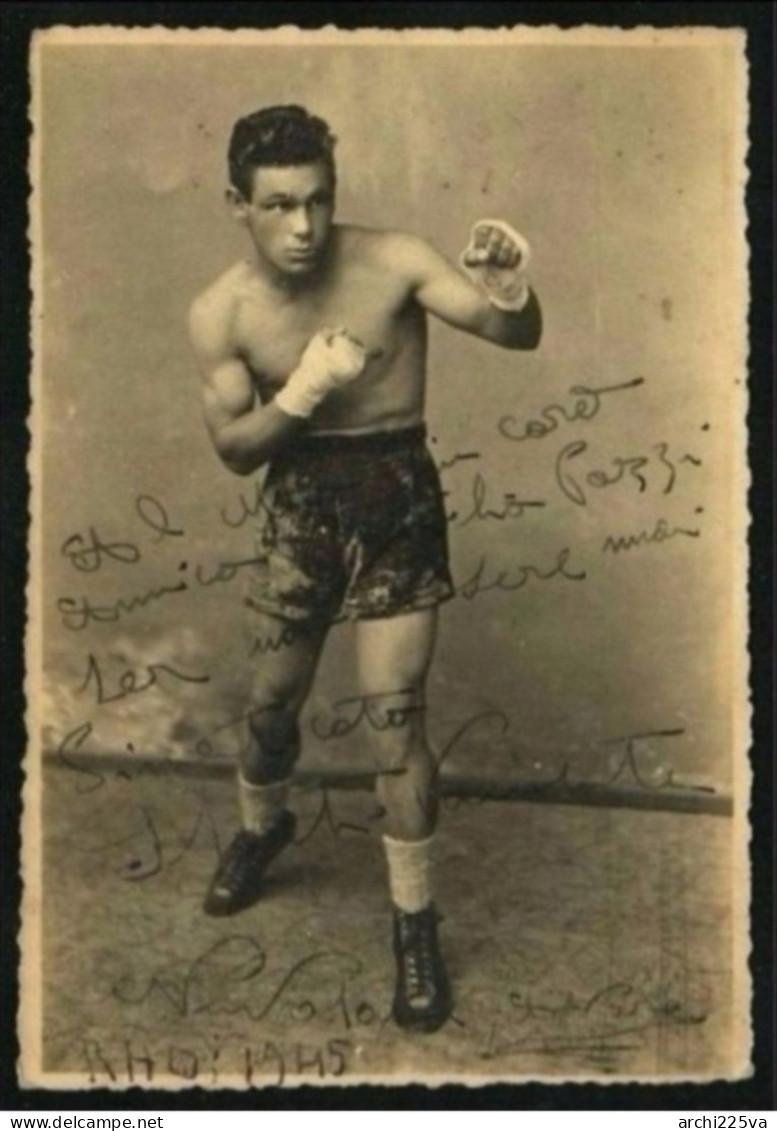 - Foto  - 1945 - BOXE - Pugile ALVARO NUVOLONI ️- Autografata ️- - Sportief