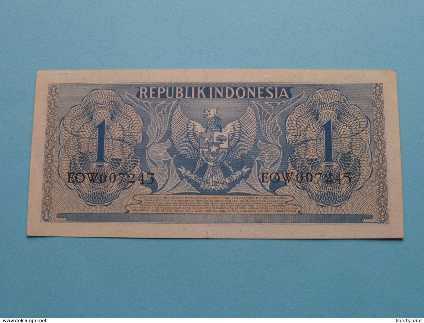 1 Satu Rupiah ( 1956 ) Republik Indonesia ( For Grade, Please See SCANS ) XF ! - Indonesië