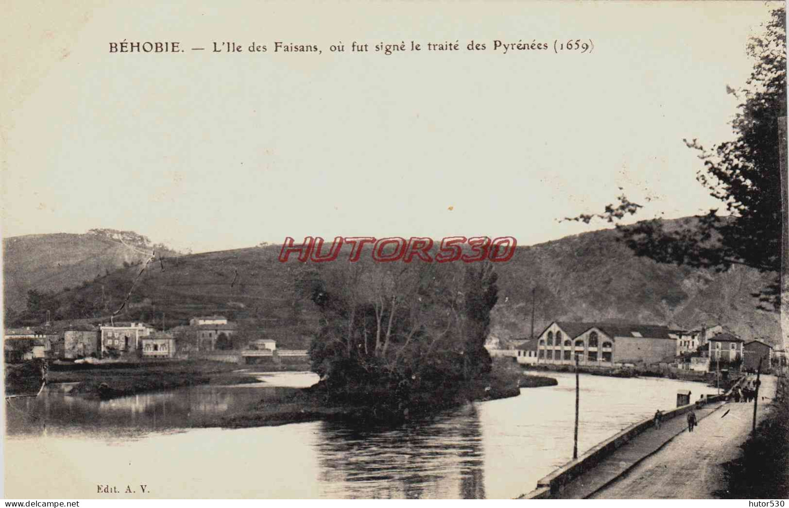 CPA BEHOBIE - PYRENEES ATLANTIQUES - L'ILE DES FAISANS - Béhobie