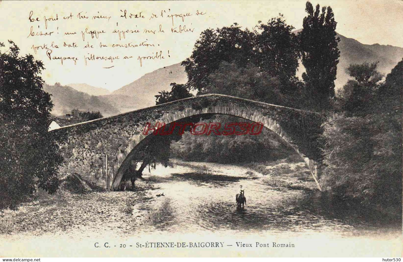 CPA SAINT ETIENNE DE BAIGORRY - PYRENEES ATLANTIQUES - VIEUX PONT ROMAIN - Saint Etienne De Baigorry