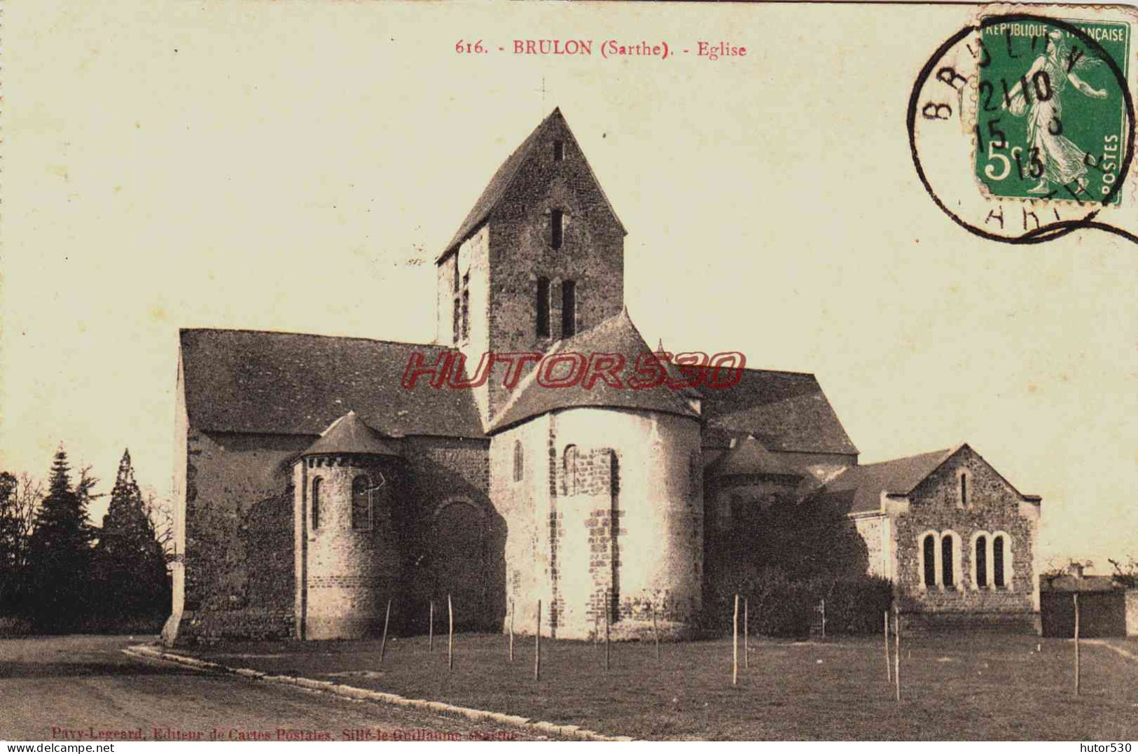 CPA BRULON - SARTHE - L'EGLISE - Brulon