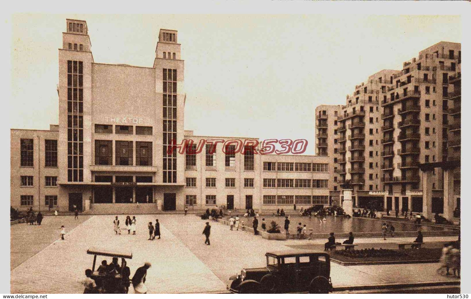 CPA VILLEURBANNE - RHONE - LE THEATRE - AUTOMOBILE - Villeurbanne