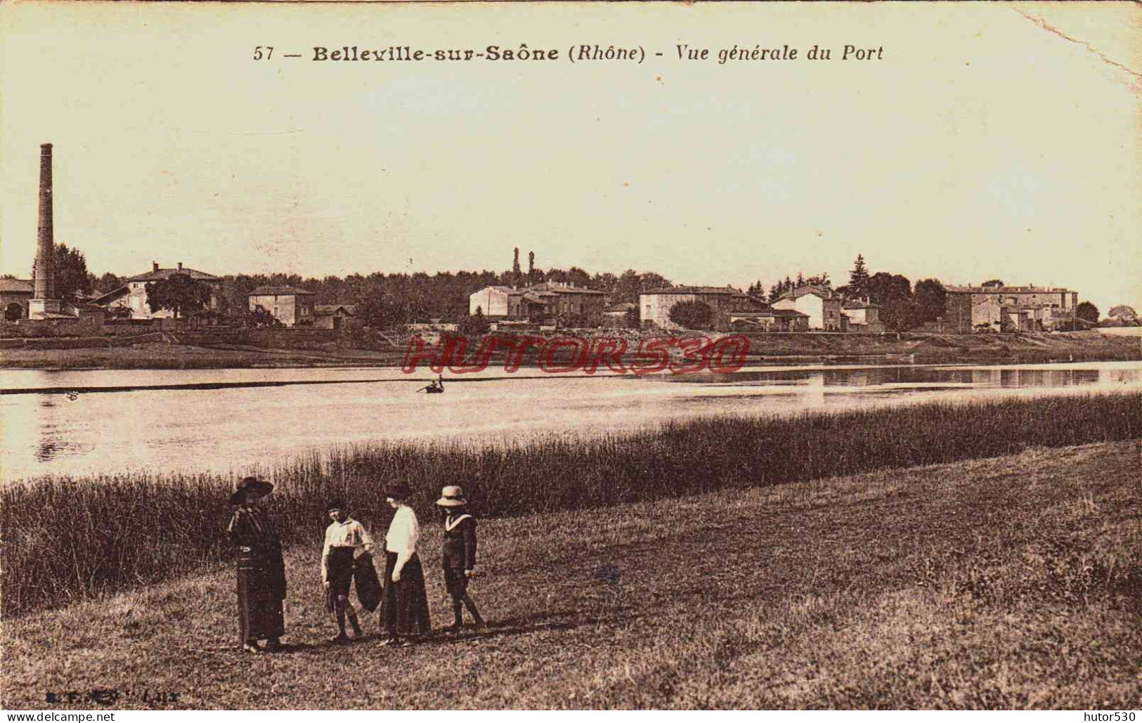 CPA BELLEVILLE SUR SAONE - RHONE - VUE GENERALE DU PORT - Belleville Sur Saone