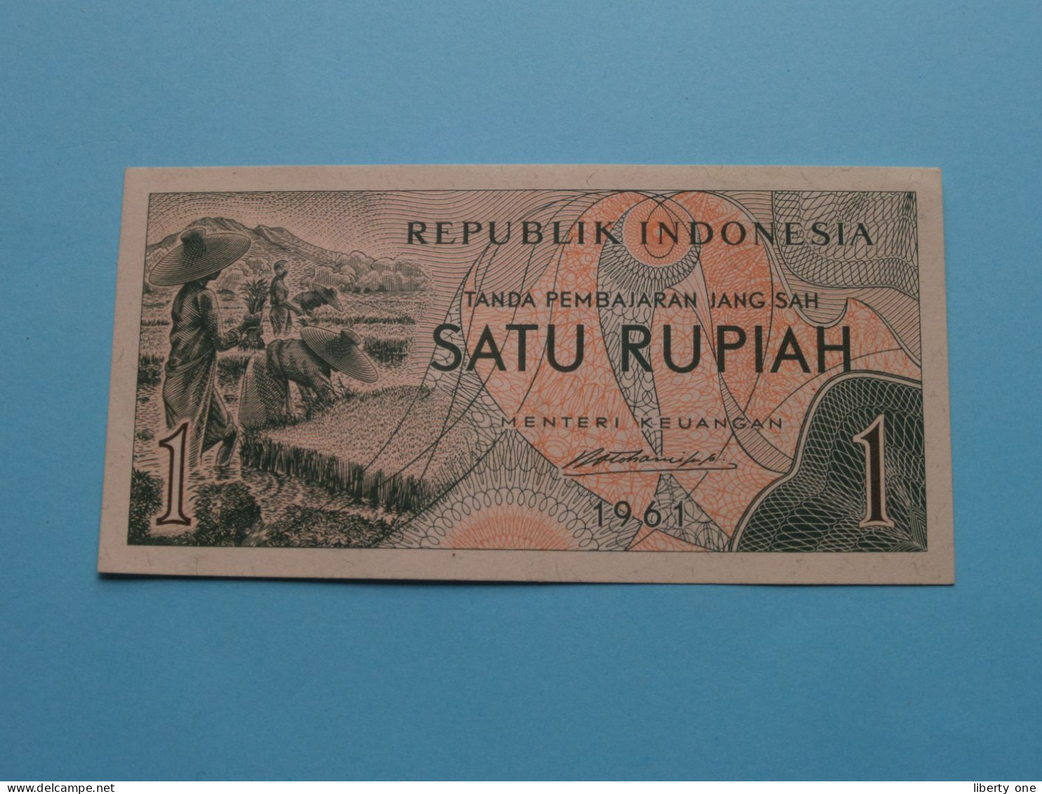 1 Satu Rupiah ( 1961 ) Republik Indonesia ( For Grade, Please See SCANS ) XF ! - Indonesia