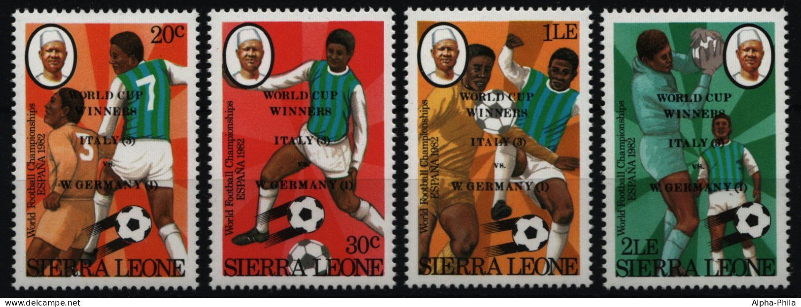 Sierra Leone 1982 - Mi-Nr. 688-691 ** - MNH - Fußball / Soccer - Sierra Leona (1961-...)