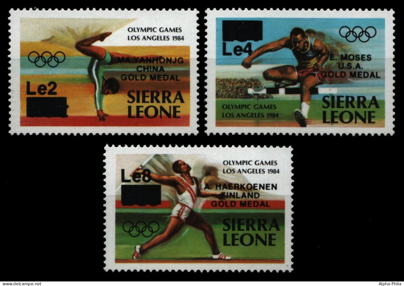 Sierra Leone 1985 - Mi-Nr. 827-829 ** - MNH - Olympia Los Angeles - Sierra Leone (1961-...)