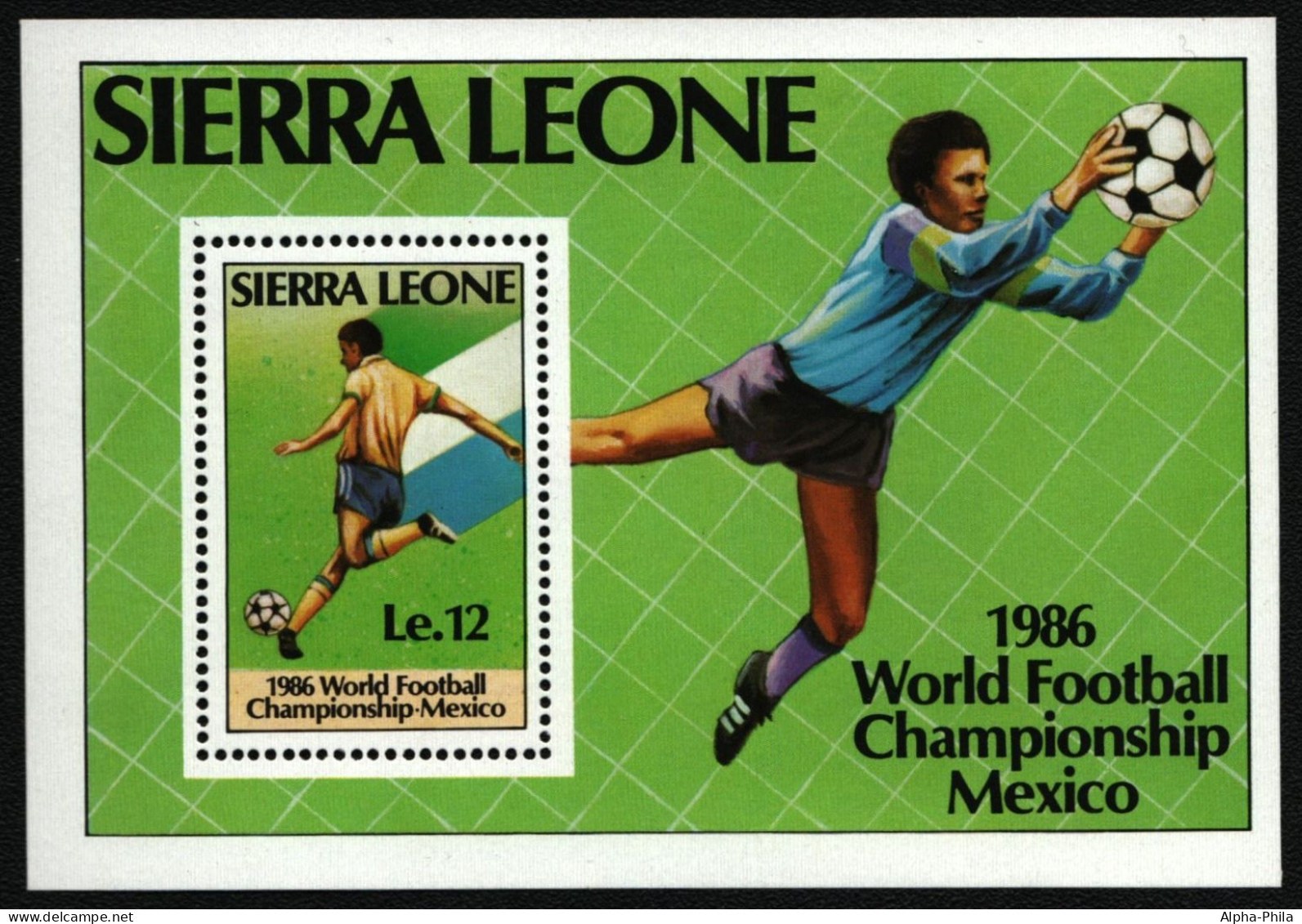 Sierra Leone 1986 - Mi-Nr. Block 42 ** - MNH - Fußball / Soccer - Sierra Leone (1961-...)