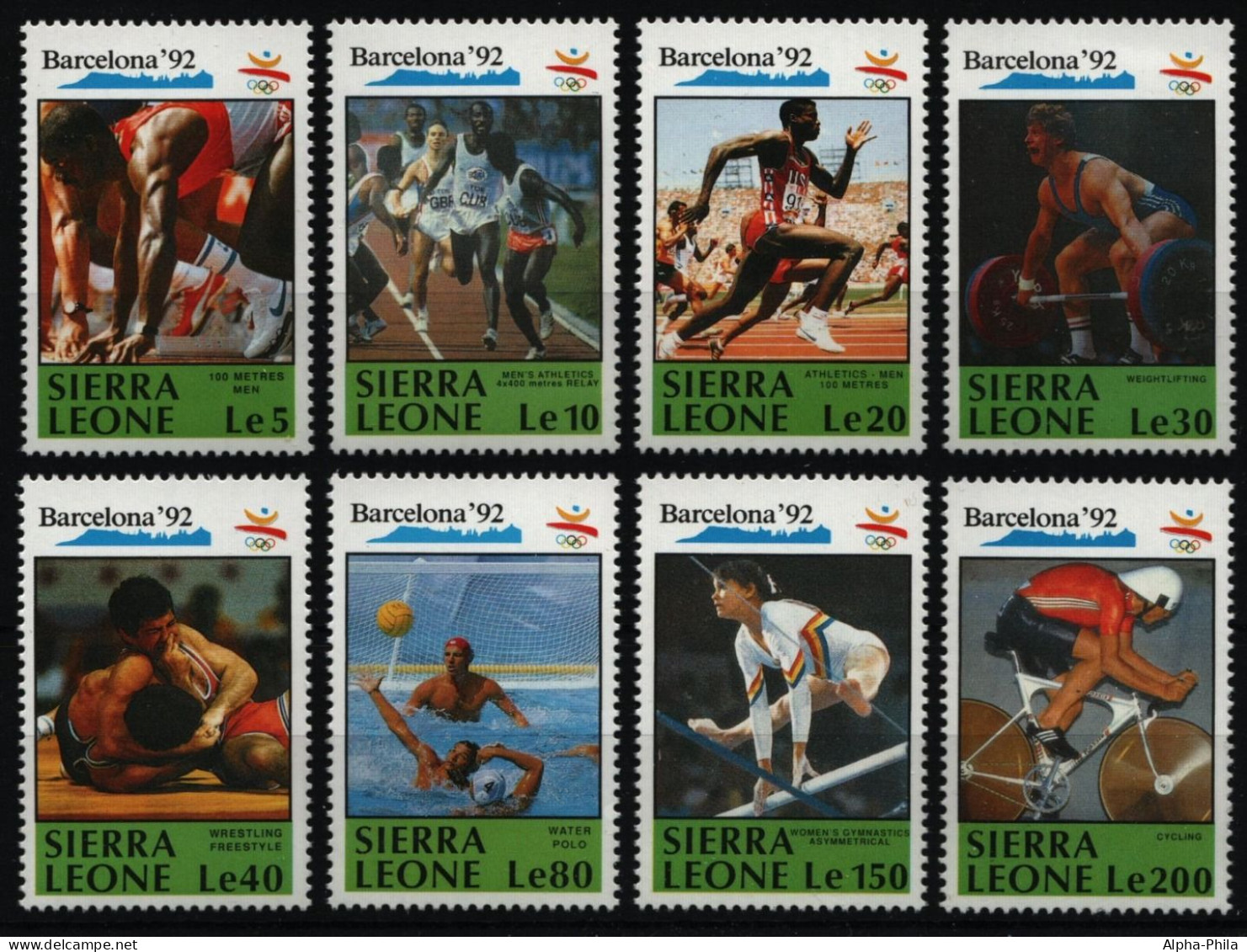 Sierra Leone 1990 - Mi-Nr. 1509-1516 ** - MNH - Olympia Barcelona - Sierra Leone (1961-...)
