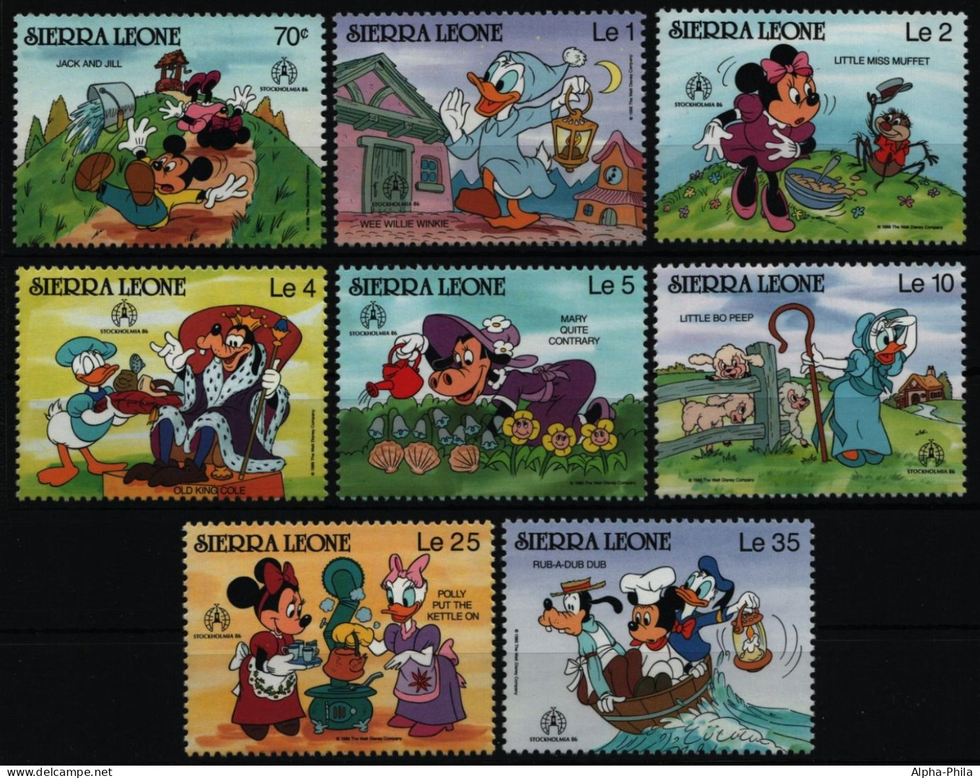 Sierra Leone 1986 - Mi-Nr. 931-938 ** - MNH - Walt Disney - Sierra Leone (1961-...)