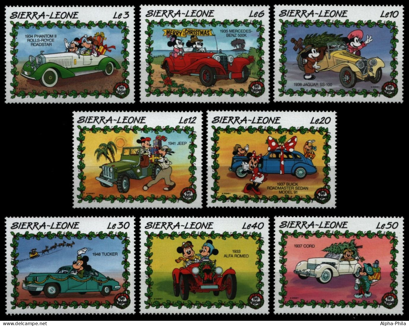 Sierra Leone 1989 - Mi-Nr. 1332-1339 ** - MNH - Walt Disney - Sierra Leone (1961-...)