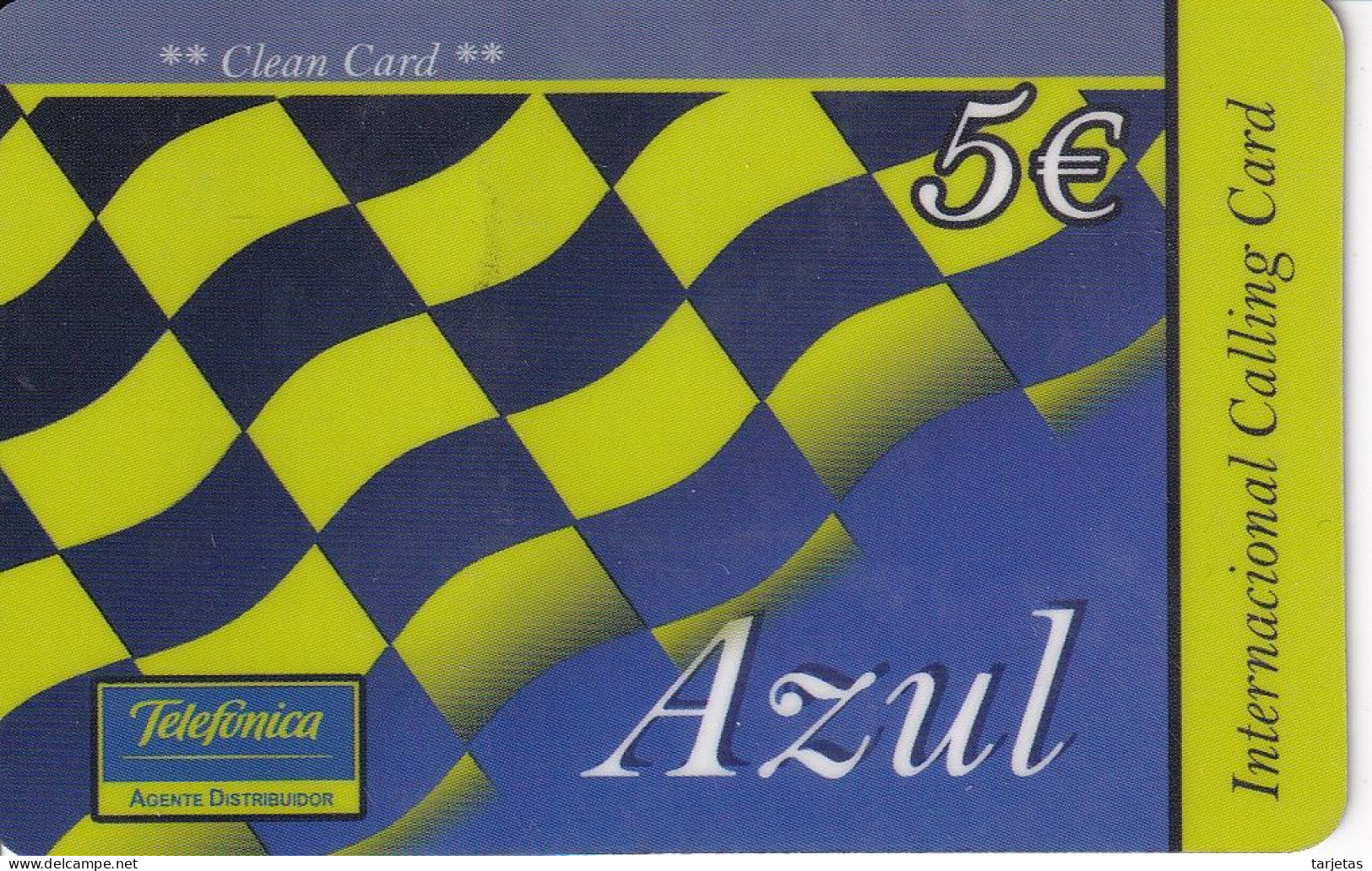 TARJETA DE ESPAÑA DE TELEFONICA DE AZUL 5 EUROS - Telefonica