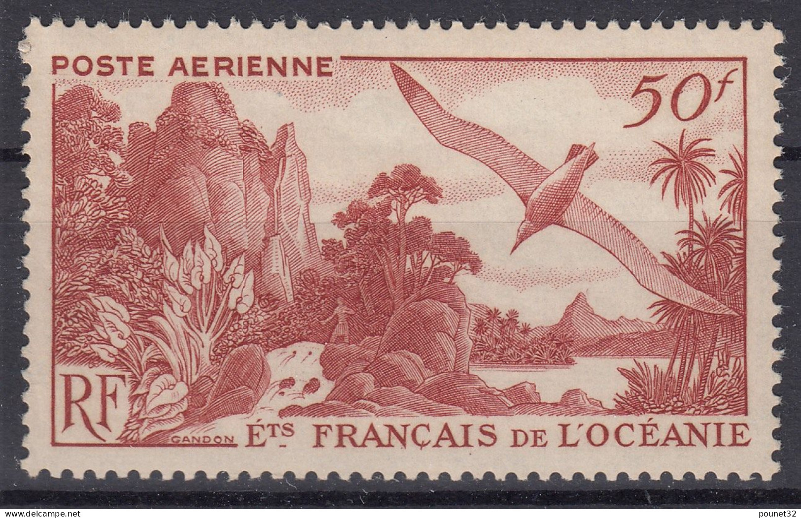 TIMBRE OCEANIE POSTE AERIENNE OISEAU N° 26 NEUF ** GOMME SANS CHARNIERE - Posta Aerea