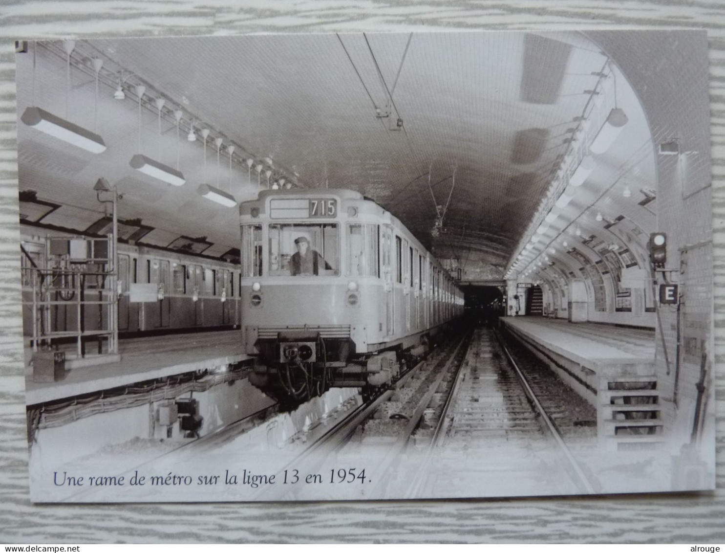 CP Une Rame De Métro Sur La Ligne 13 En 1954, Divisé, Neuve - U-Bahnen