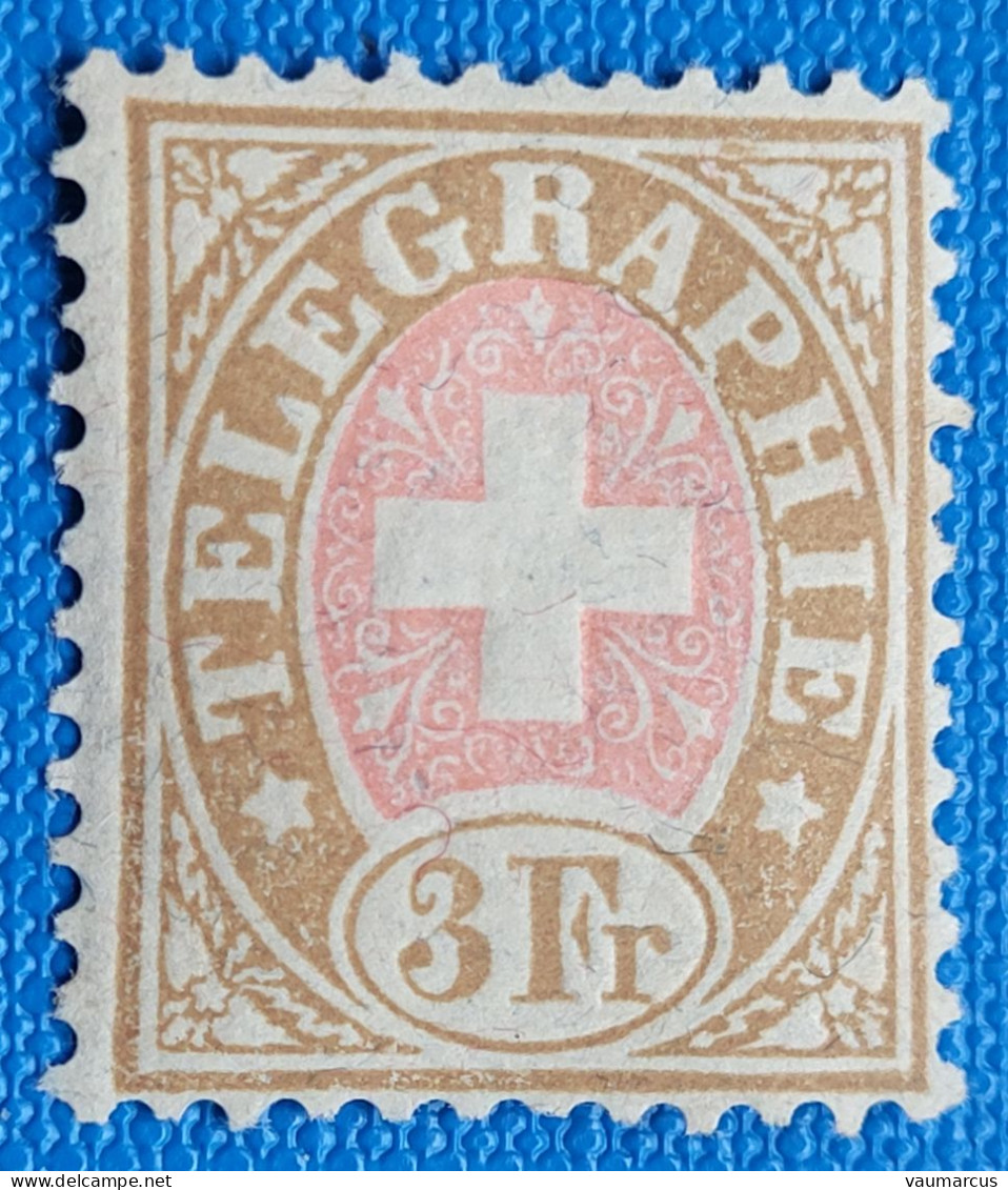 Zu 18 / Mi 18 / YT 6A **/MNH SBK 5 CHF Voir 2 Scan + Description - Telegraafzegels