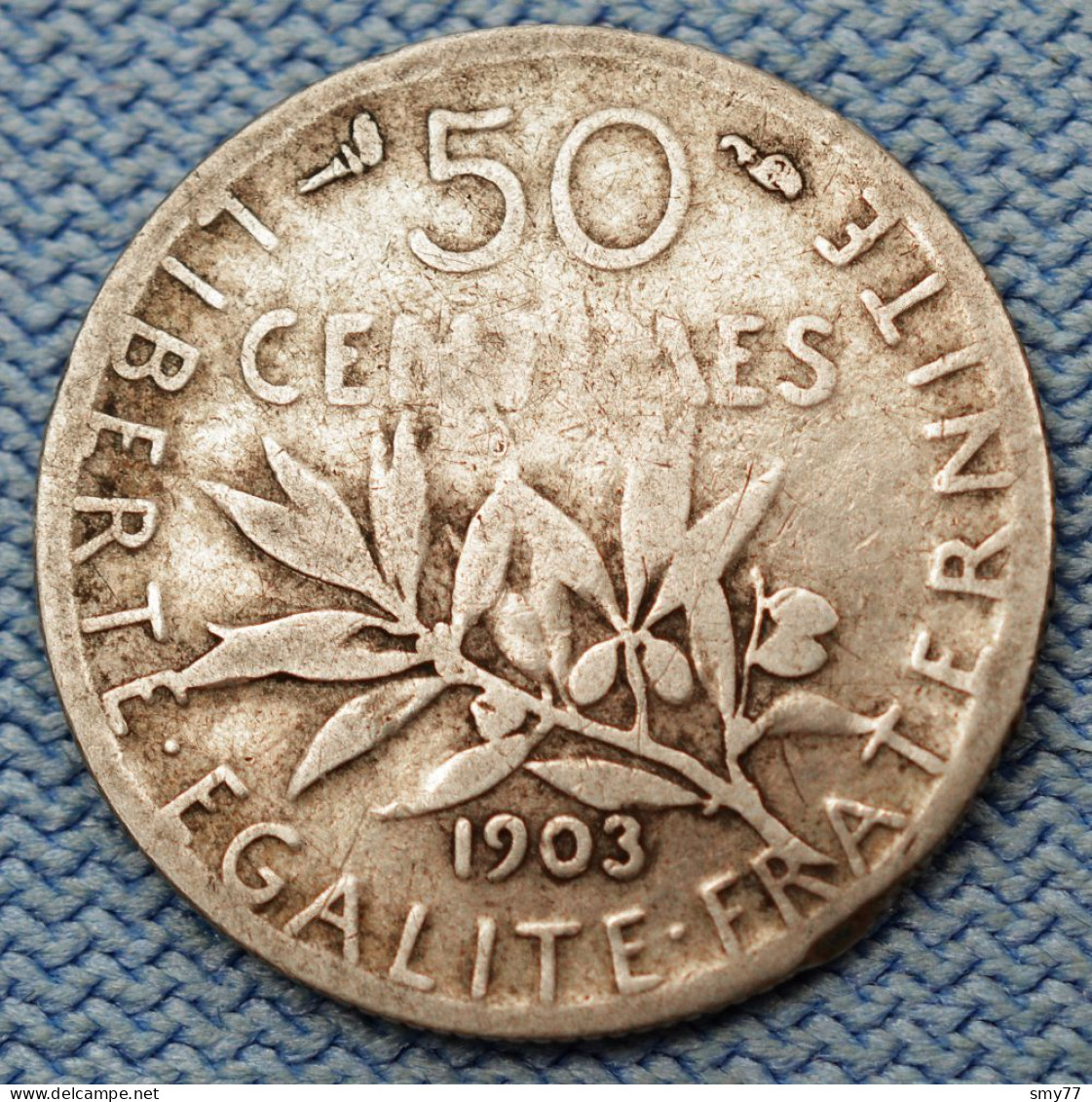 France • 50 Centimes 1903 • Semeuse • Cleaned • [24-501] - 50 Centimes