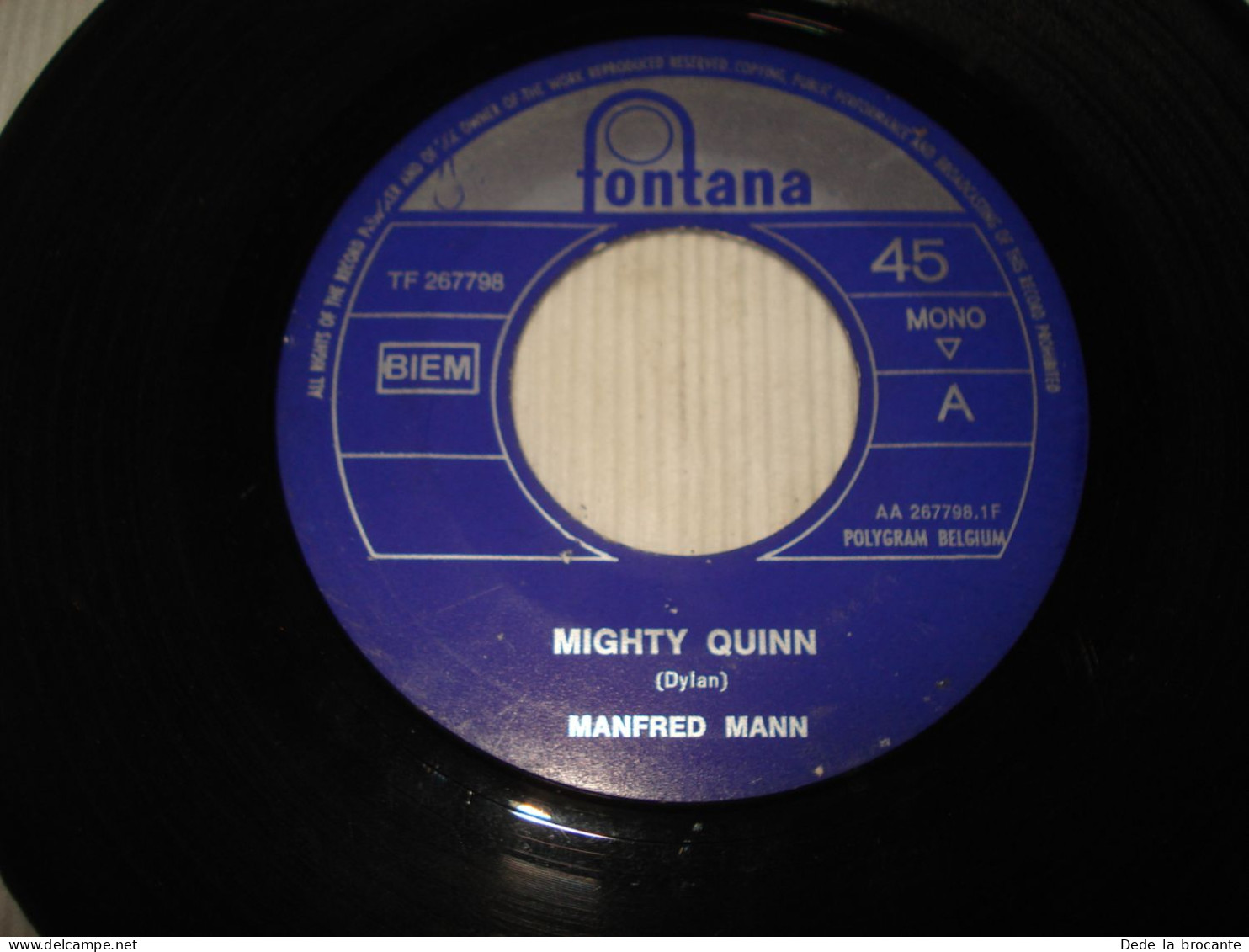 B14 / Manfred Mann – Mighty Quinn - 7" – Fontana – TF 267798 - BE 1968  VG++ - Rock