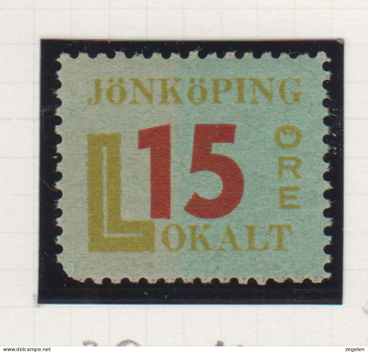 Zweden Lokale Zegel Cat. Facit Sverige 2000 Private Lokaalpost Jönköping 3 ; 4-zijdig Getand - Local Post Stamps