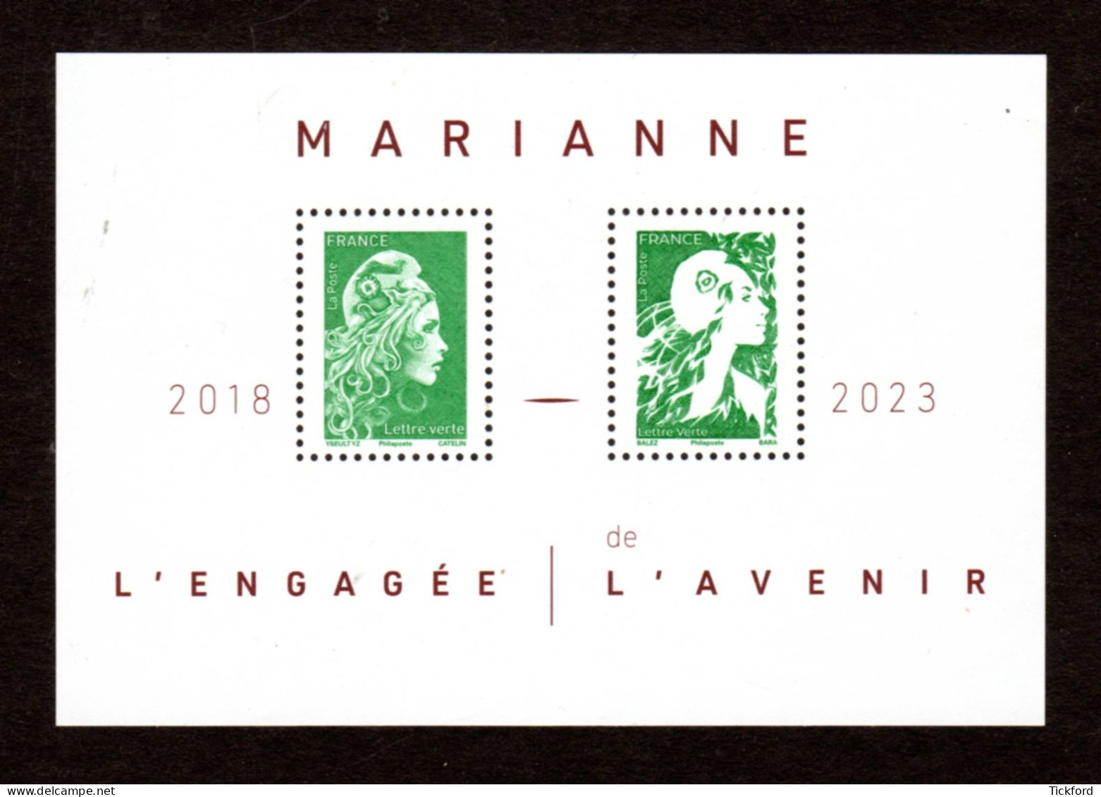 FRANCE 2024 - Bloc Marianne L'engagée / Marianne De L'Avenir - Neuf ** / MNH - 2018-2023 Marianne L'Engagée