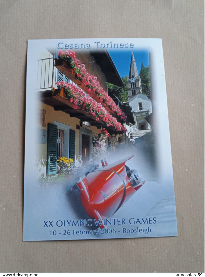 CARTOLINA 17X12 Cm. - CESANA TORINESE - XX OLYMPIC WINTER GAMES (BOBSLEIGH) NON VIAGGIATA - F/G - COLORI - Rivoli