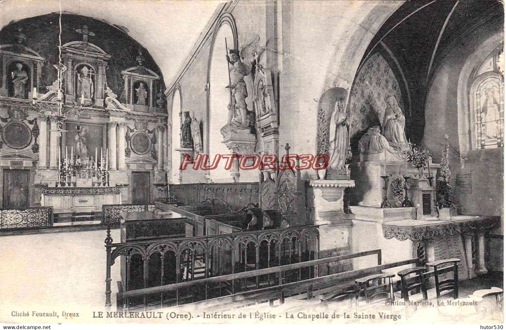 CPA LE MERLERAULT - INTERIEUR DE L'EGLISE - Le Merlerault