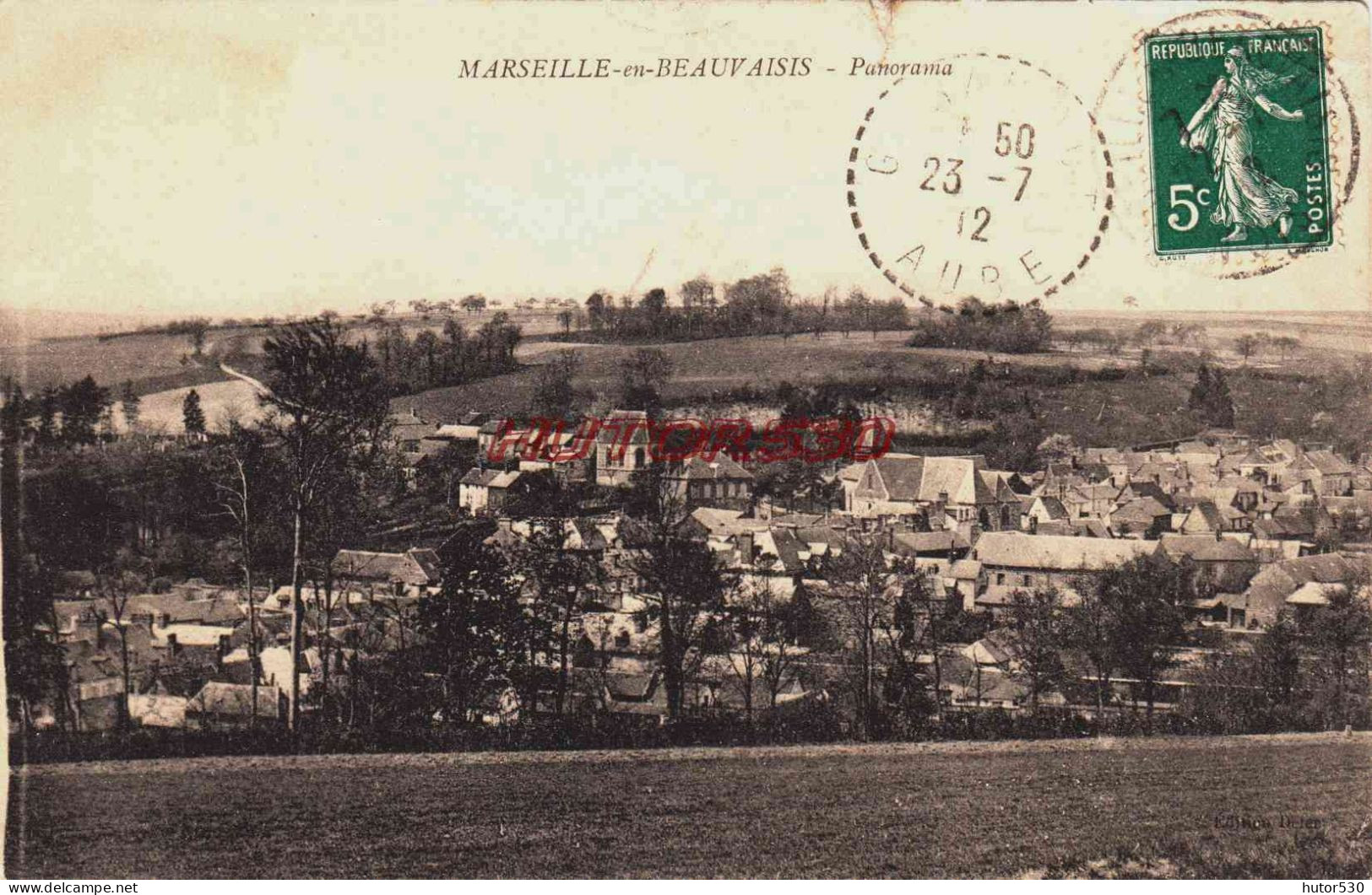 CPA MARSEILLE EN BEAUVAISIS - OISE - PANORAMA - Marseille-en-Beauvaisis