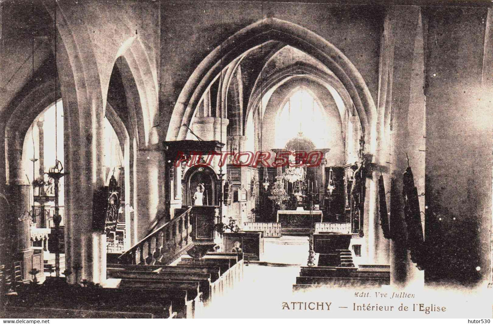 CPA ATTICHY - OISE - INTERIEUR DE L'EGLISE - Attichy