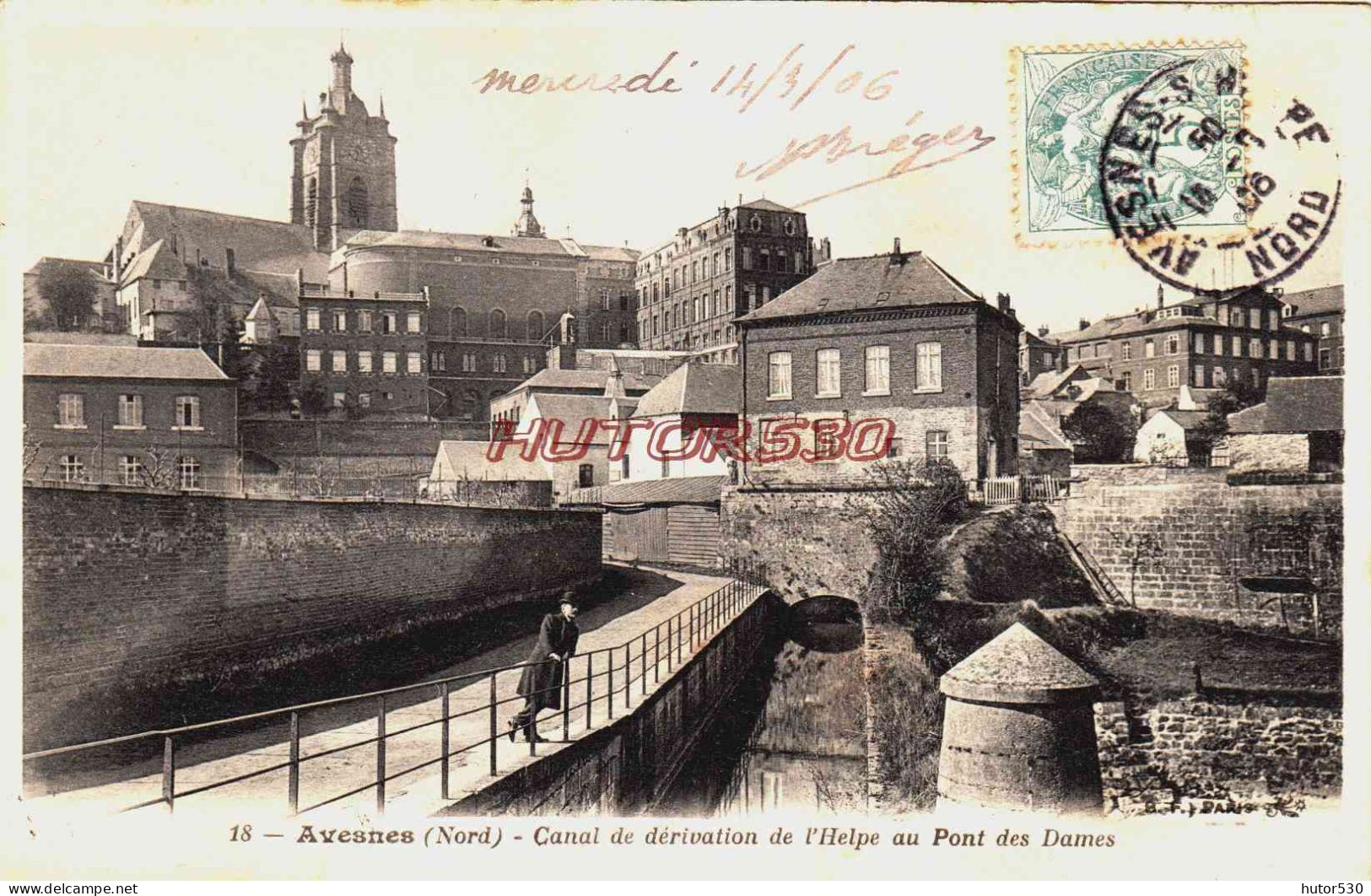 CPA AVESNES - NORD - LE CANAL DE DERIVATION - Avesnes Sur Helpe