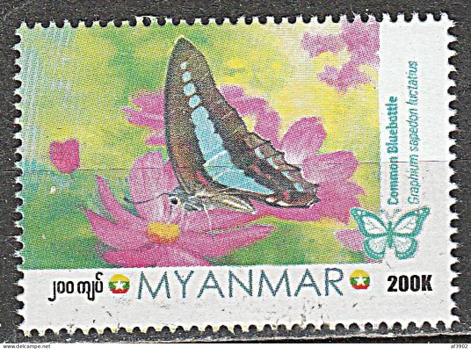 BURMA/MYANMAR STAMP 2024 ISSUED "COMMON BLUEBOTTLE" BUTTERFLY SINGLE, MNH - Myanmar (Birmanie 1948-...)