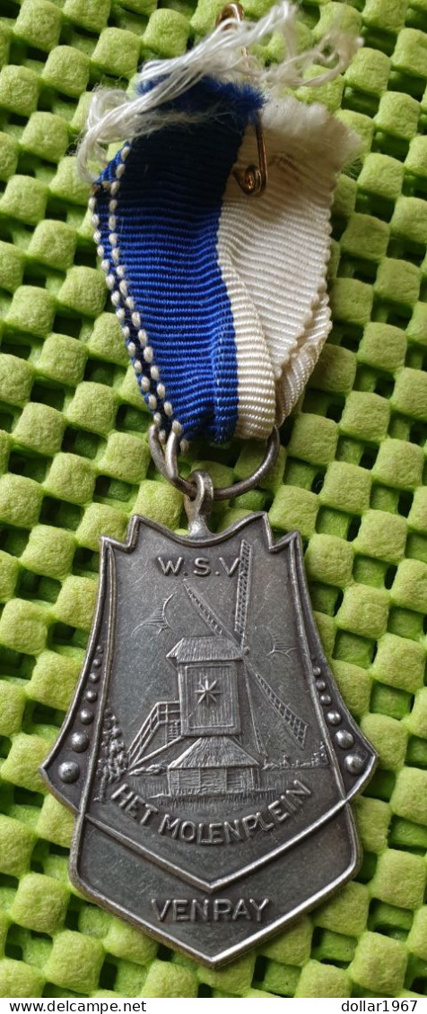 Medaile :  W.S.V. Het Molenplein Venray -  Original Foto  !!  Medallion  Dutch - Andere & Zonder Classificatie