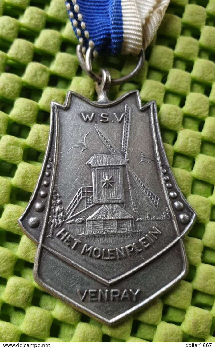 Medaile :  W.S.V. Het Molenplein Venray -  Original Foto  !!  Medallion  Dutch - Sonstige & Ohne Zuordnung