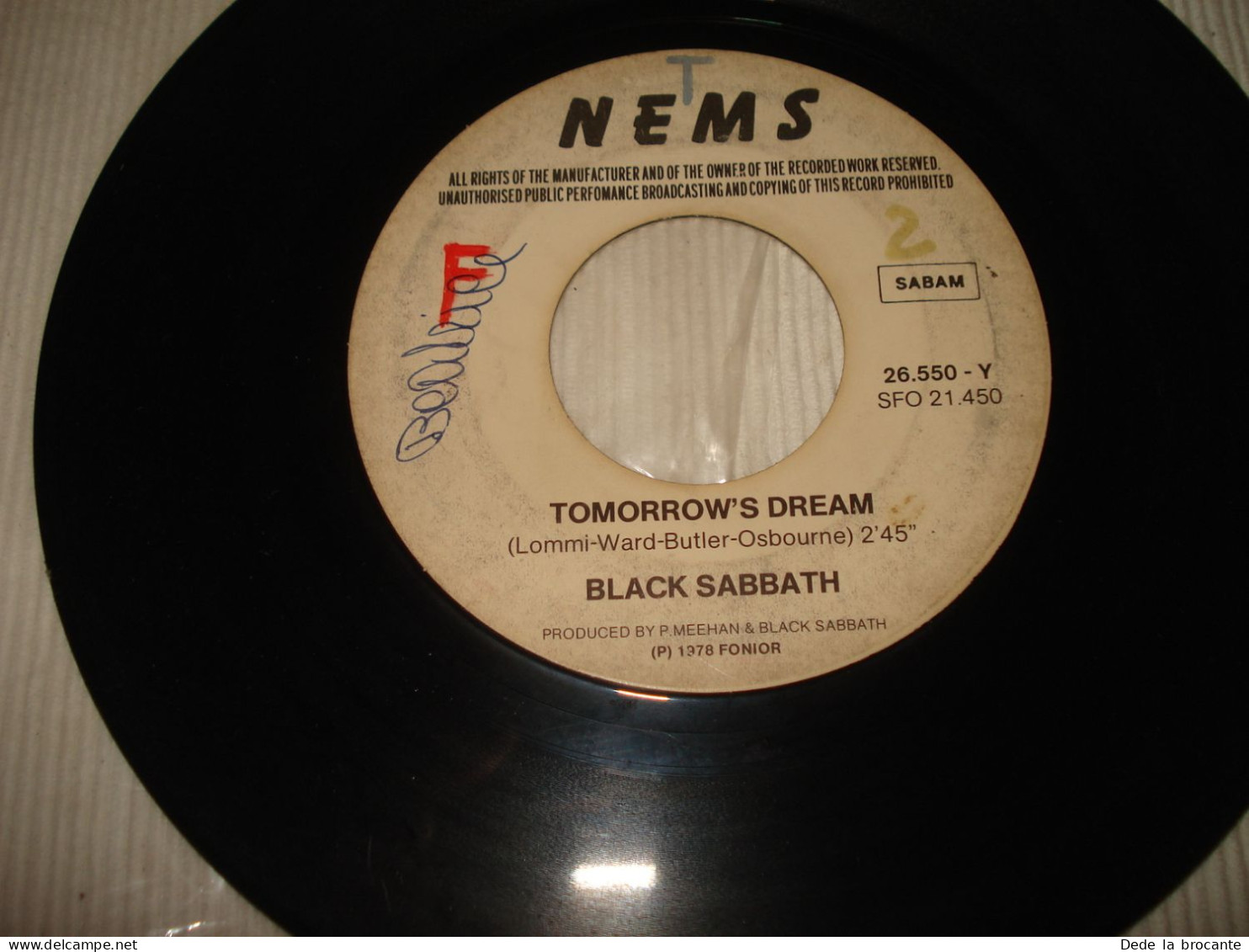 B14 / Black Sabbath – Paranoid - 7" – Nems – 26.550 - BE 1978  VG - Rock