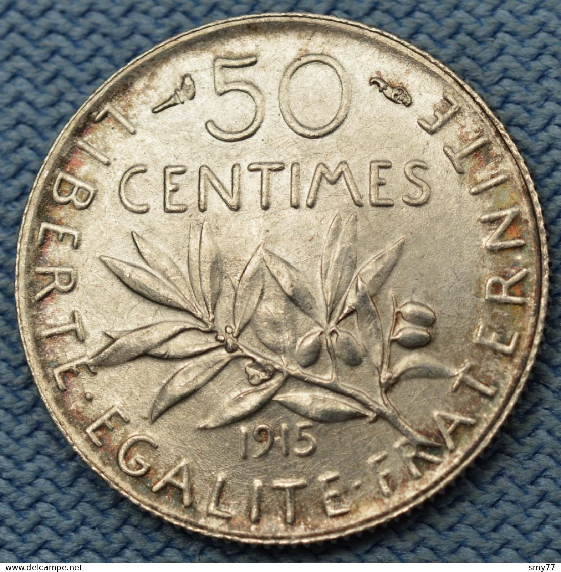 France • 50 Centimes 1915 • SUP - SPL / AU63 • Semeuse • [24-503] - 50 Centimes