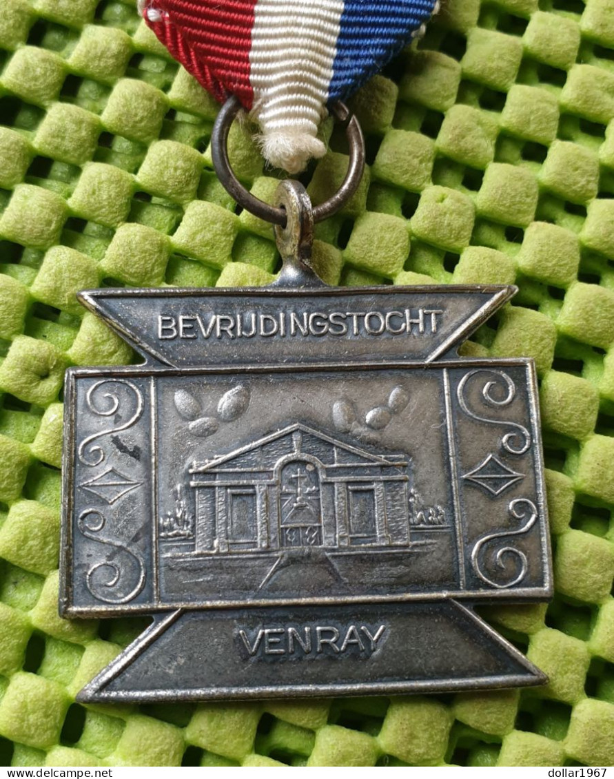 Medaile : Bevrijdingstocht Venray  -  Original Foto  !!  Medallion  Dutch - Altri & Non Classificati