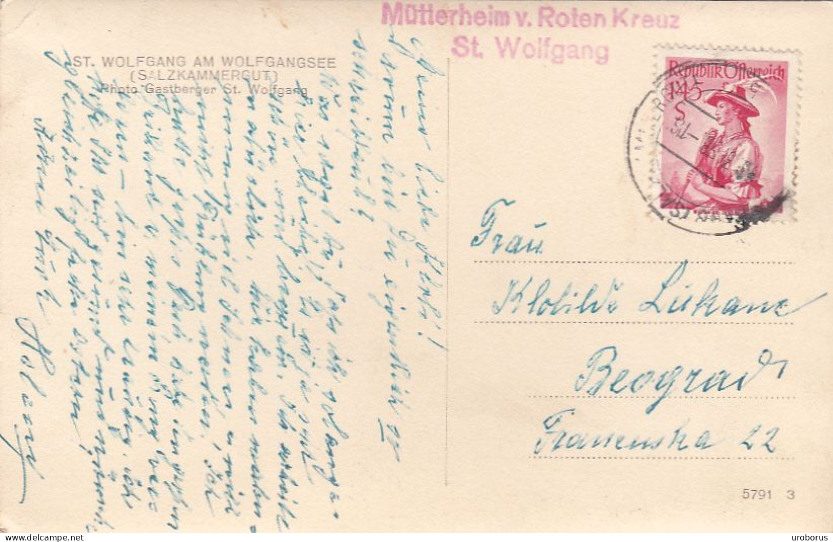 AUSTRIA - St. Wolfgang 1950's - Mutterheim Vom Roten Kreuz - St. Wolfgang