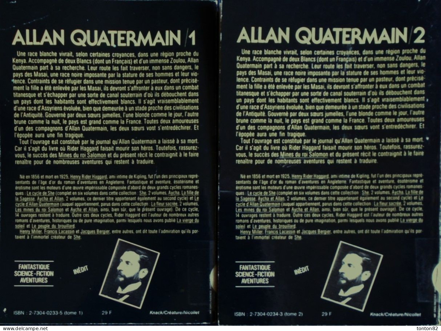 NéO 93 - 94 - Allan Quatermain - H. Rider Haggard - ( 1983 ) . - NEO Nouvelles Ed. Oswald