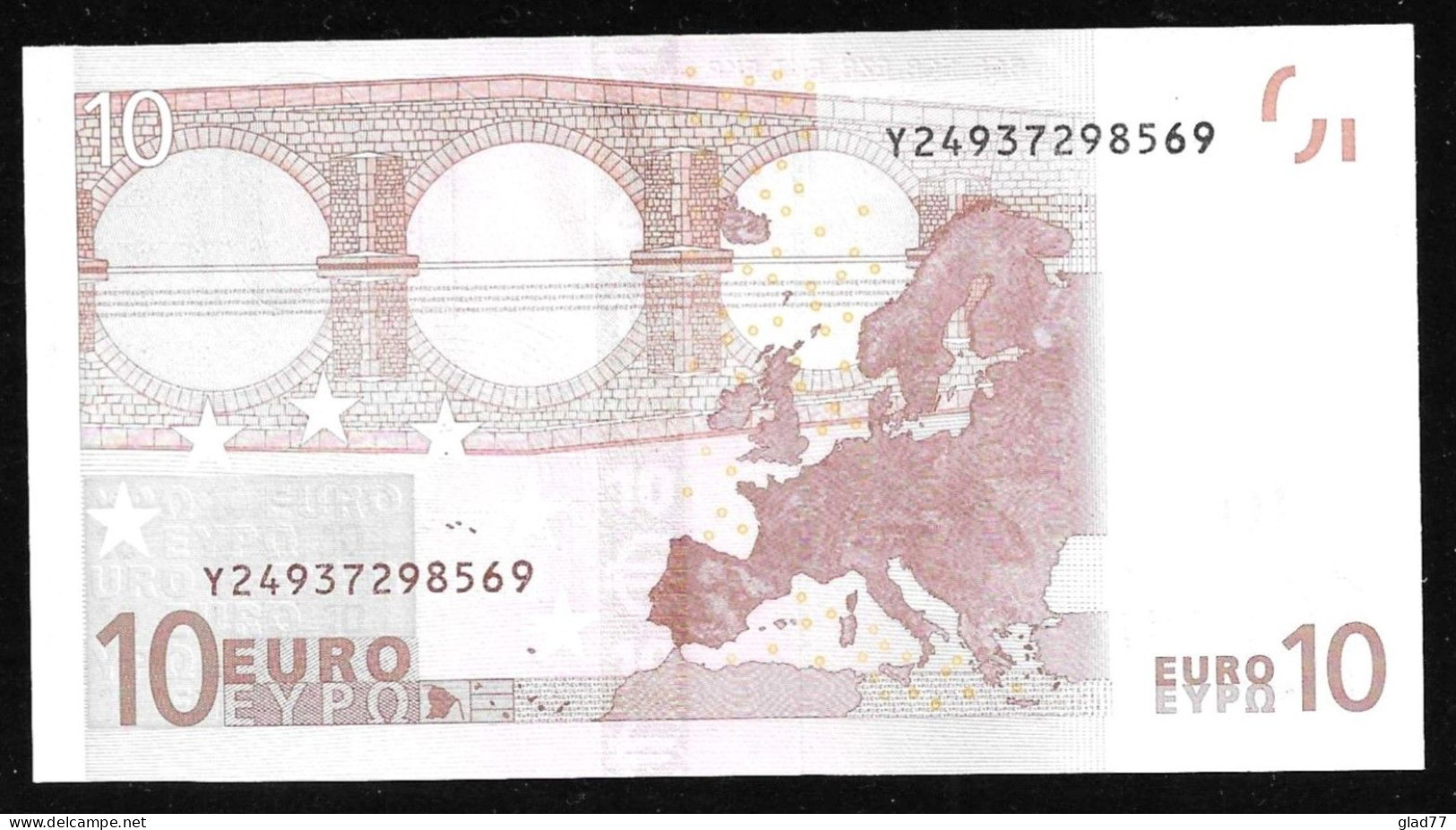 Greece  "Y" 10  EURO GEM UNC! Draghi Signature!!  "Y"   Printer  N037A5 ! - 10 Euro