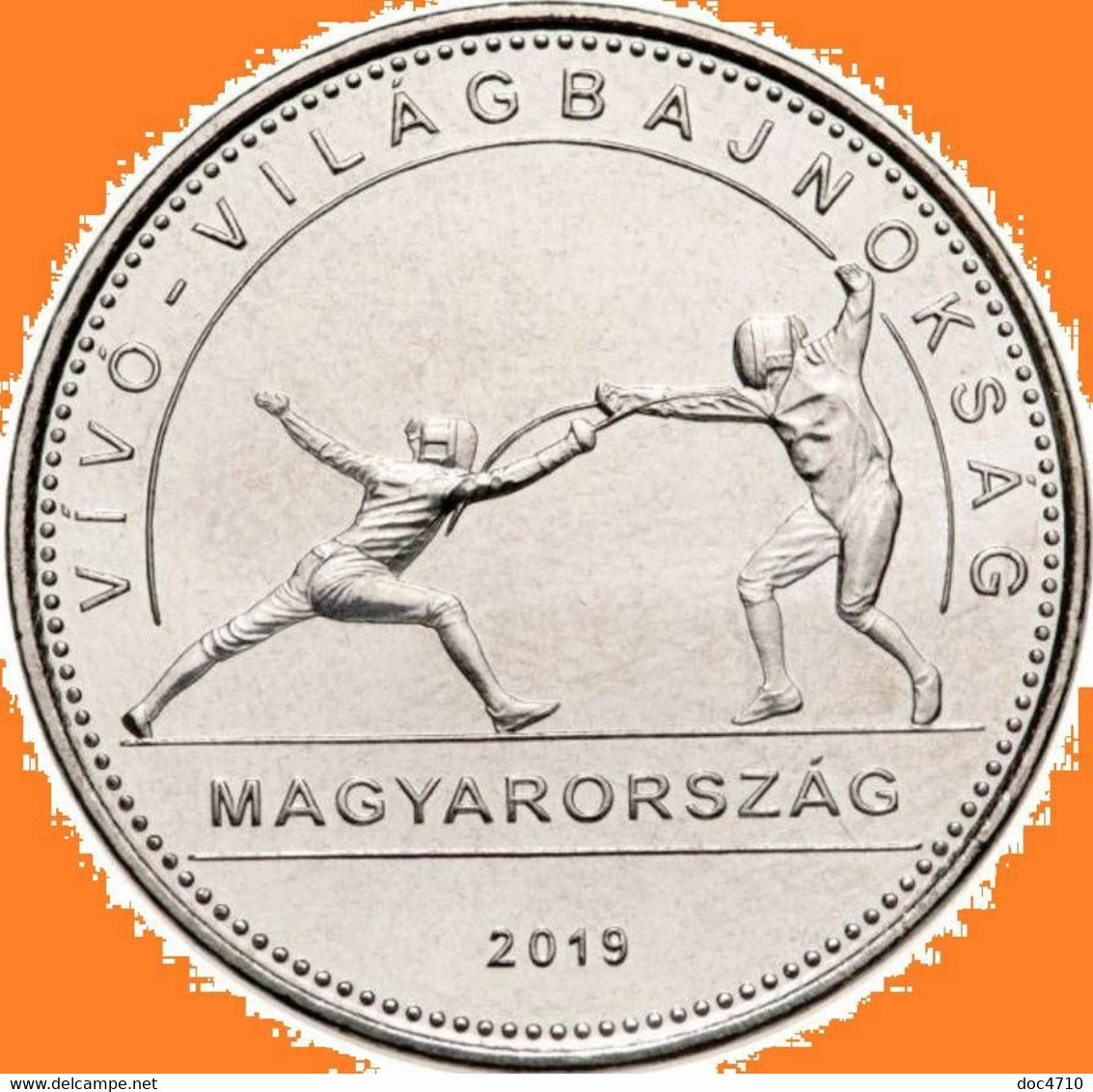 Hungary 50 Forint 2019, FIE World Fencing Championships, KM#980, Unc - Ungheria
