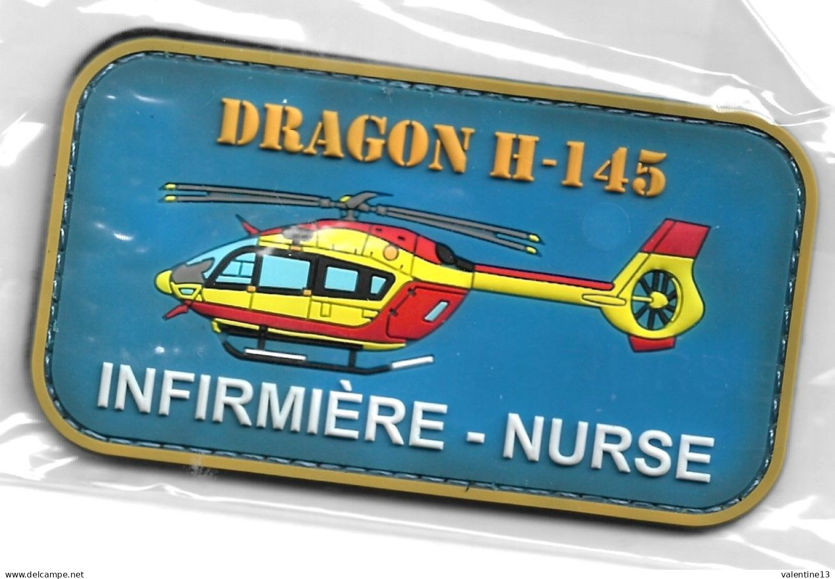 Ecusson PVC SECURITE CIVILE DRAGON H 145 INFIRMIERE - Feuerwehr