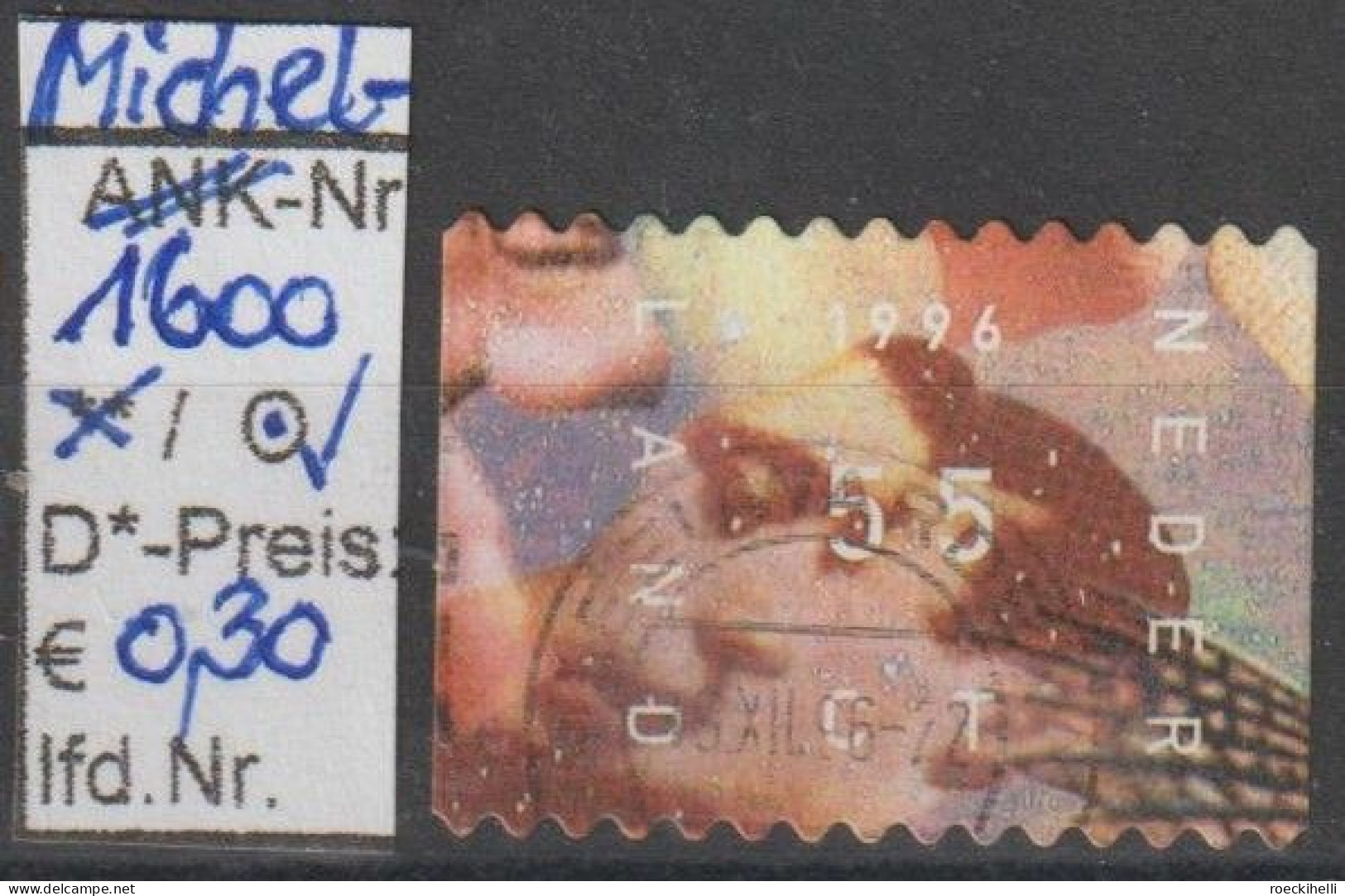 1996 - NIEDERLANDE - SM "Dez.marken - Gesichter..." 55 C Mehrf. - O  Gestempelt - S.Scan (1600o Nl) - Gebraucht