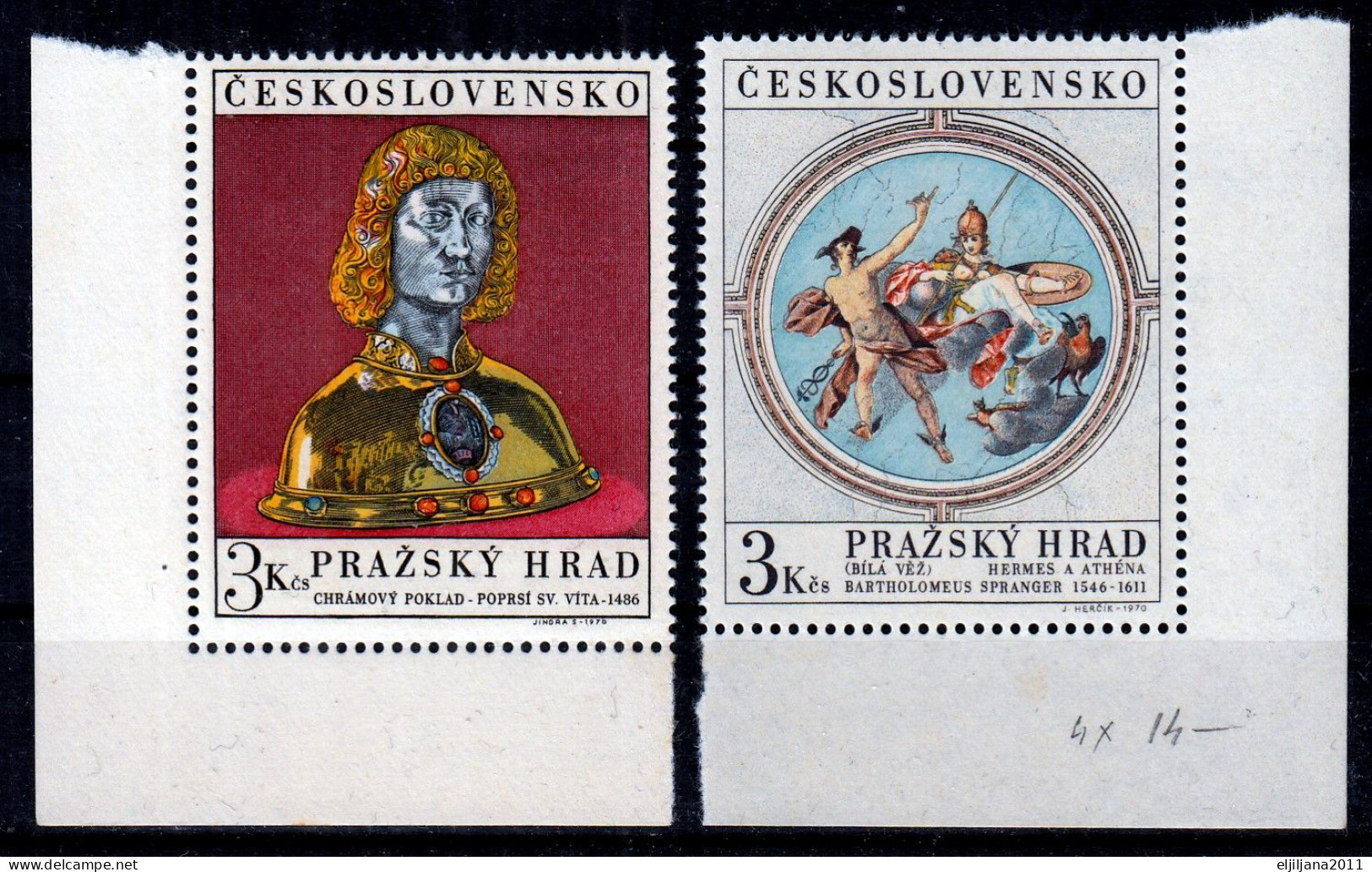 ⁕ Czechoslovakia / Tschechoslowakei 1970 ⁕ Art / Castle Of Prague Mi.1943-1944 ⁕ 2v MNH - Neufs