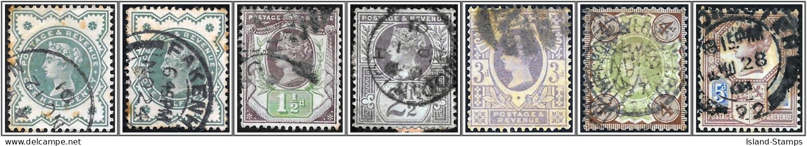 QV - 1887 Jubilee Selection Used Hrd2a - Used Stamps