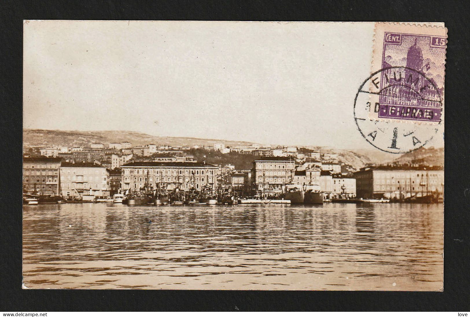 ITALIE Fiume Occupation Italienne Timbre De Fiume Obl. En 1919 Sur Une Rare Carte Photo, TTB - Fiume