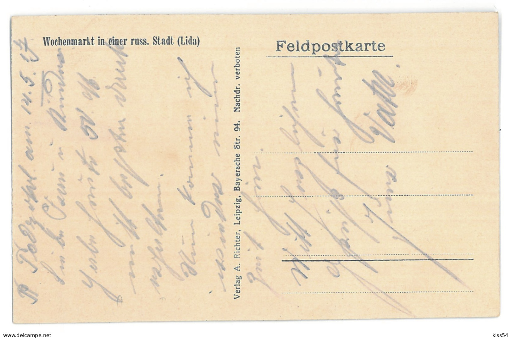 BL 27 - 13684 LIDA, Belarus, Market - Old Postcard - Used - 1917 - Bielorussia