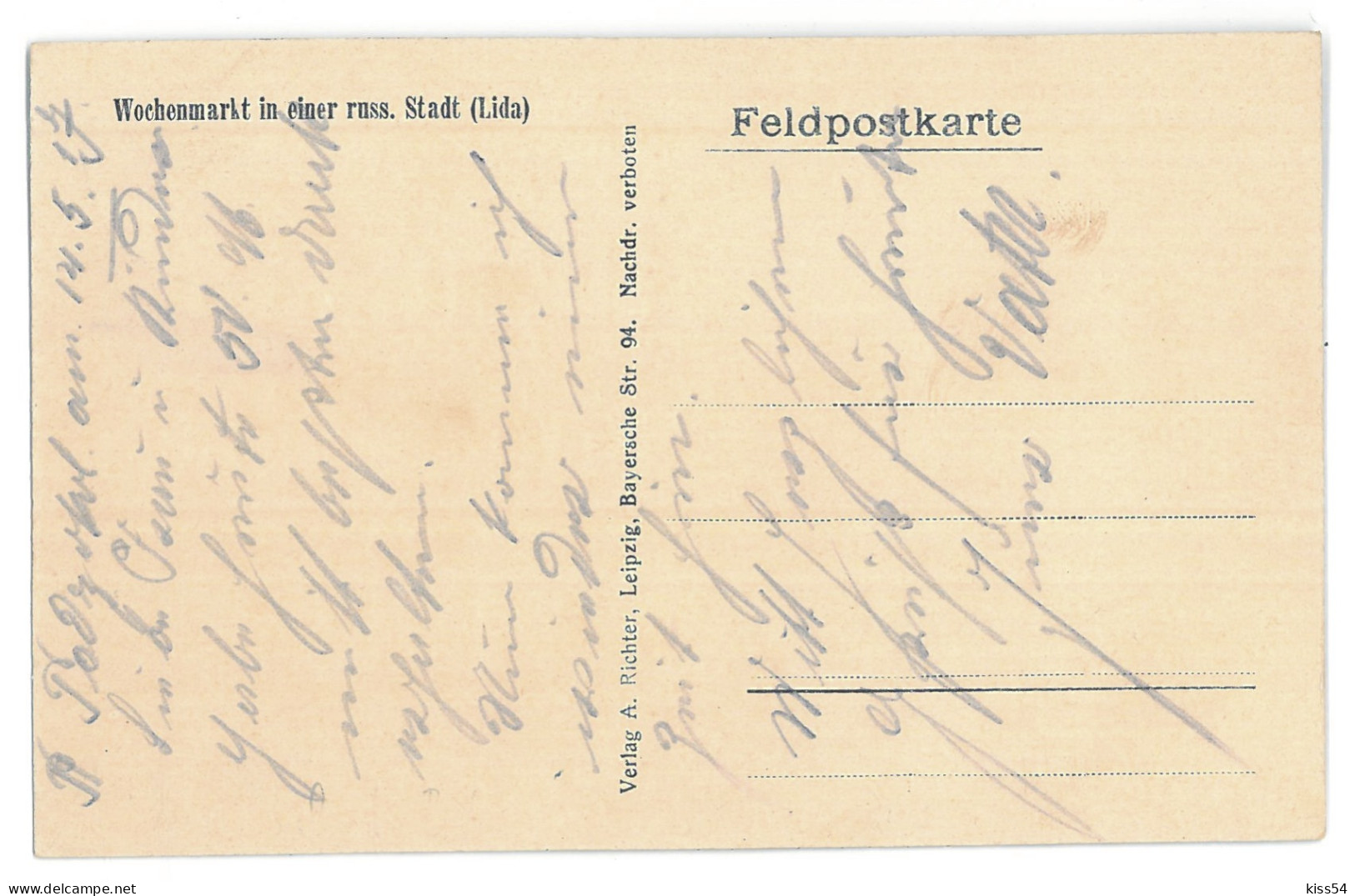 BL 27 - 13684 LIDA, Belarus, Market - Old Postcard - Used - 1917 - Weißrussland